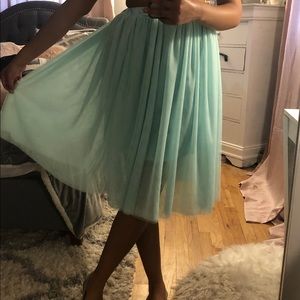 Super Adorable Vintage Teal Tutu Tulle Skirt